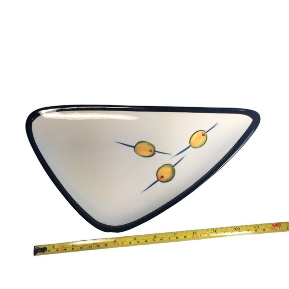 HausenWare Olive Retro Mod Stylized Triangle Hors d Oeuvres Mary Jane Mitchell - Picture 3 of 9
